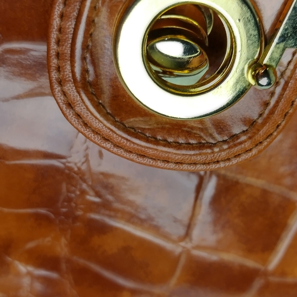 Gallery One Woman's Designer Shoulder Purse Brown Leather Style Fashion Bag - Picture 12 of 16